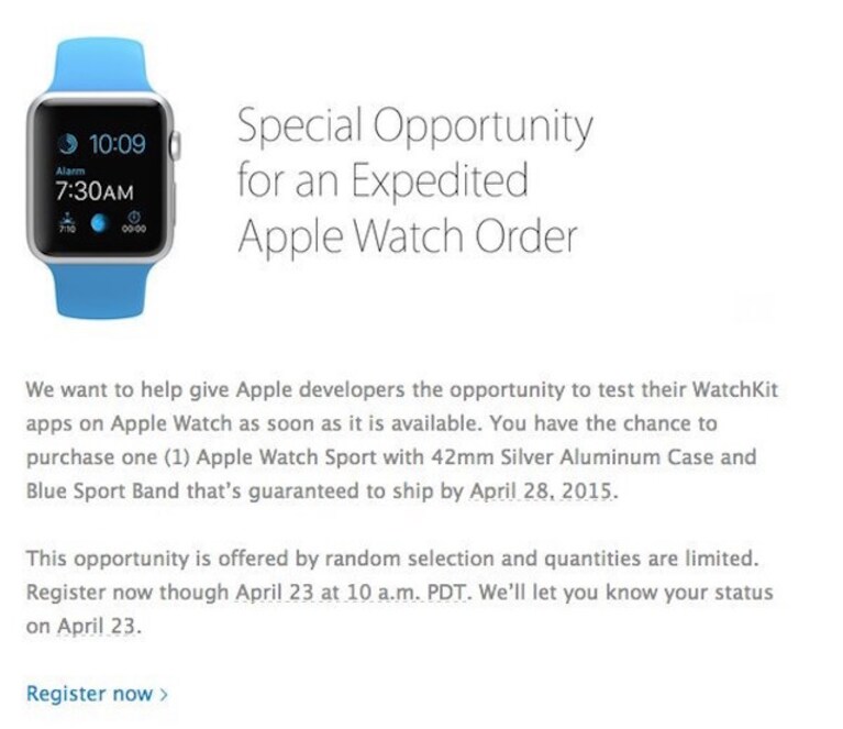 apple watch sviluppatori