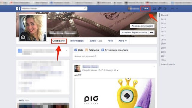 facebook faccia libro