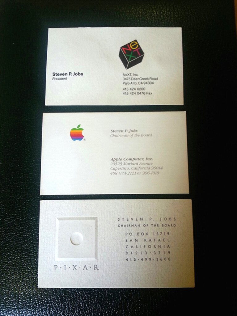 steve jobs biglietti da visita