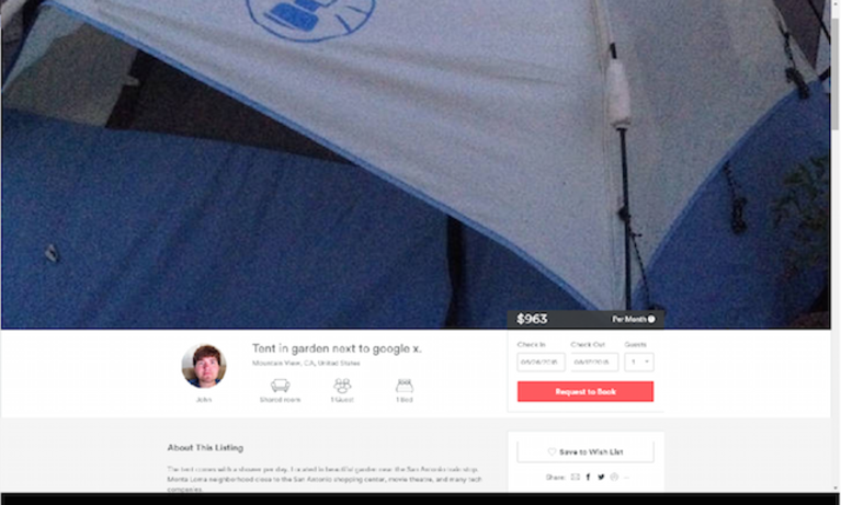 Airbnb Google Tenda