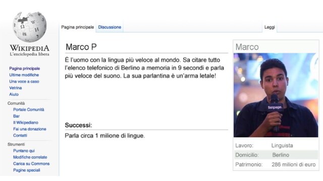 il vero io wikipedia parodia