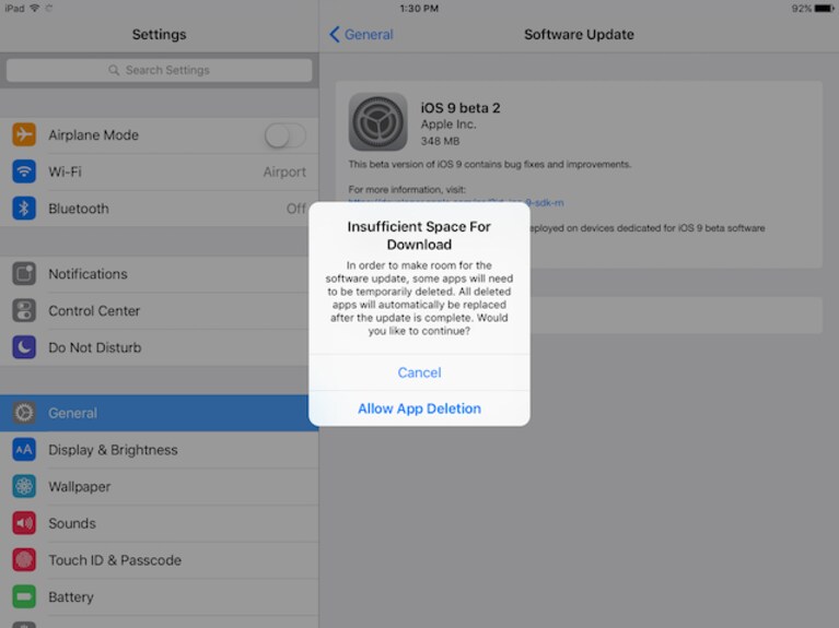 iOS 9 aggiornamenti