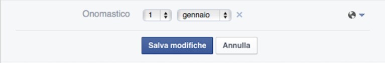 Facebook Onomastico