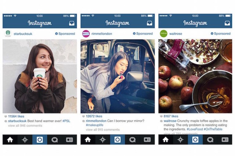 Instagram post sponsorizzati