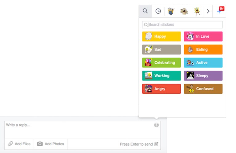 adesivi facebook messenger