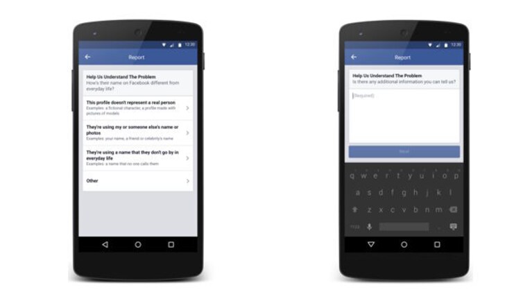 facebook strumenti nome reale