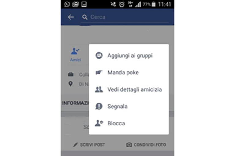 Come bloccare un amico su Facebook da Android