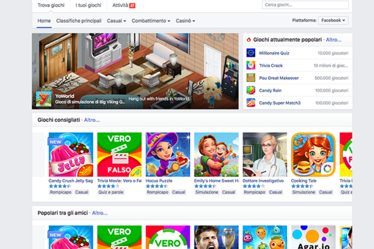Come bloccare richieste giochi su Facebook dal diario
