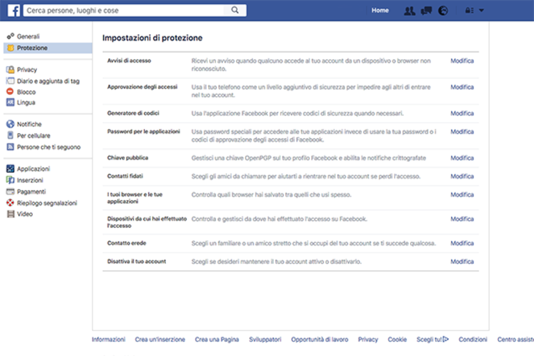 Come scoprire chi entra nell'account Facebook: la protezione del profilo.