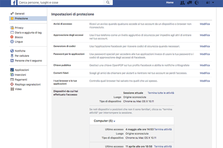 Come uscire da Facebook da pc pubblico