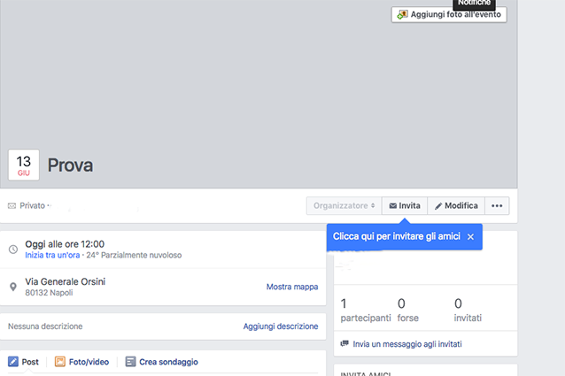 Evento su Facebook: come si invitano gli amici