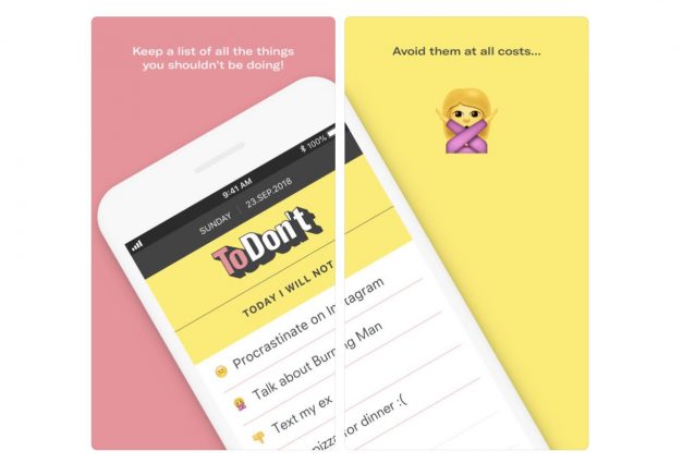 ToDon’t, l’app per non fare le cose