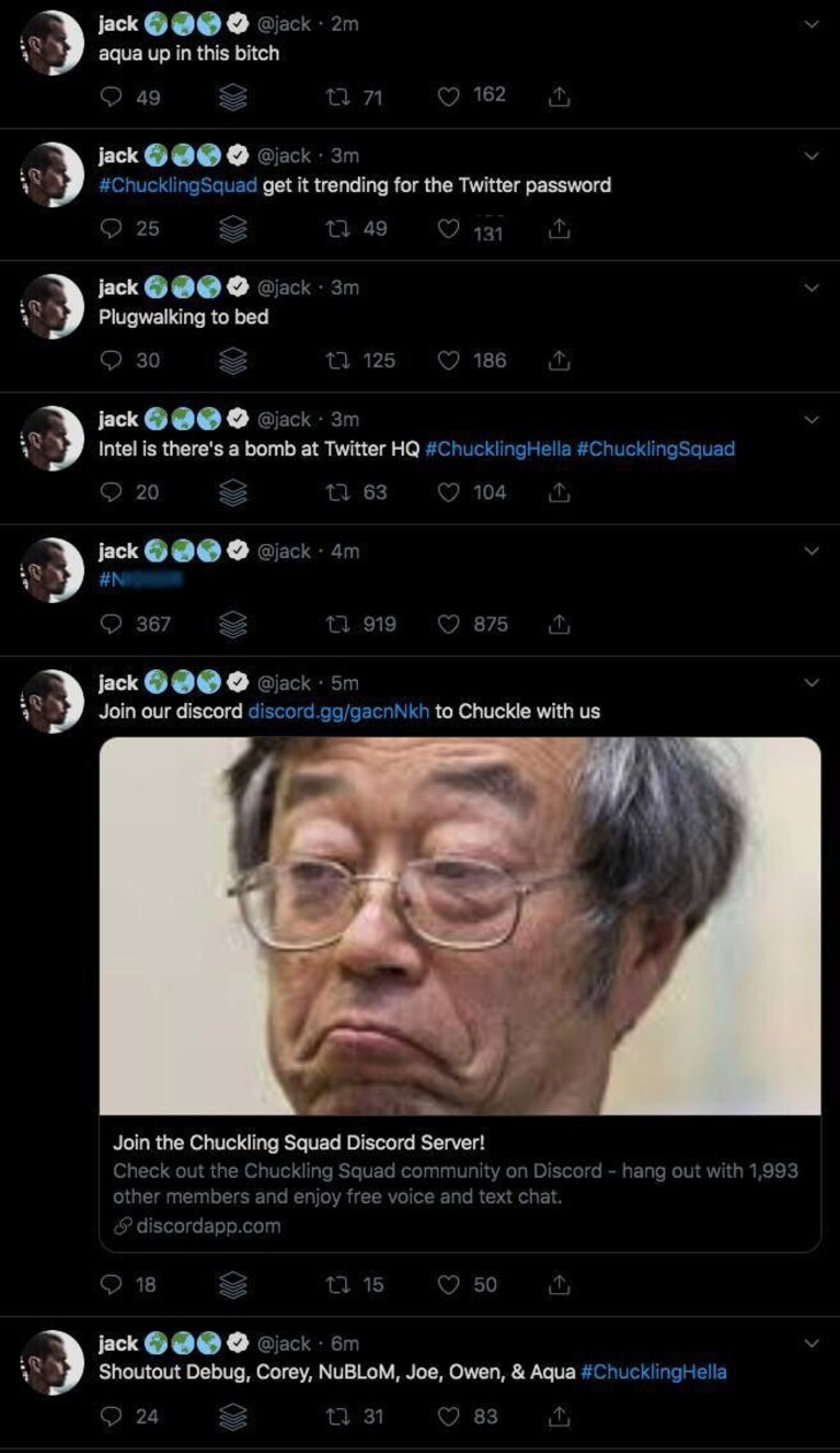 dorsey account twitter violato