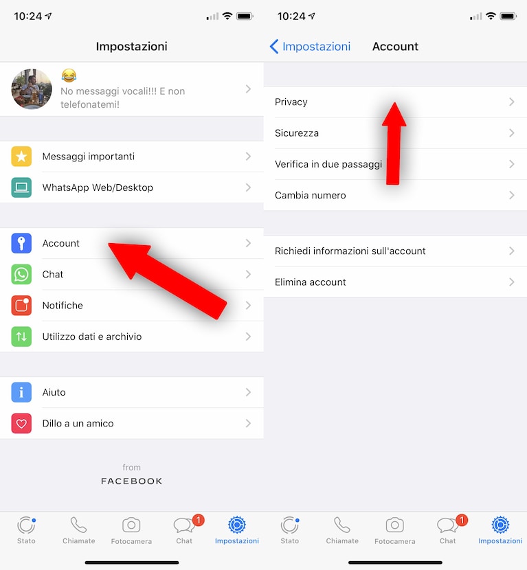 nascondere foto profilo whatsapp