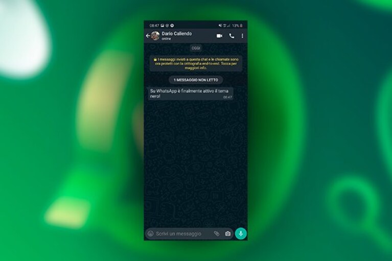 whatsapp tema scuro attivare download guida trucchi