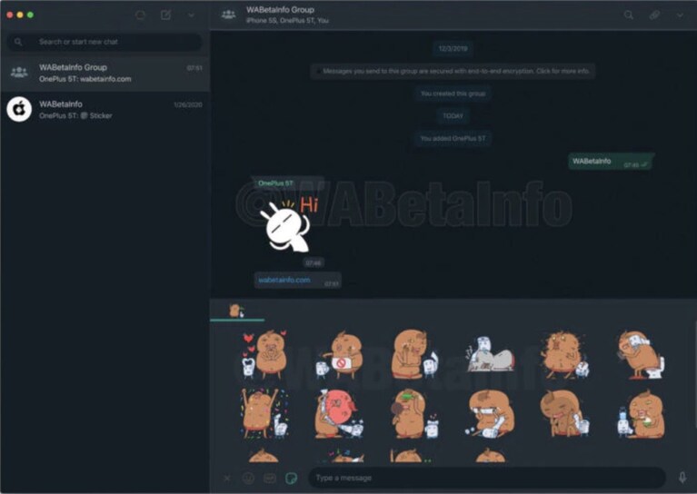 WhatsApp tema scuro web desktop mac pc