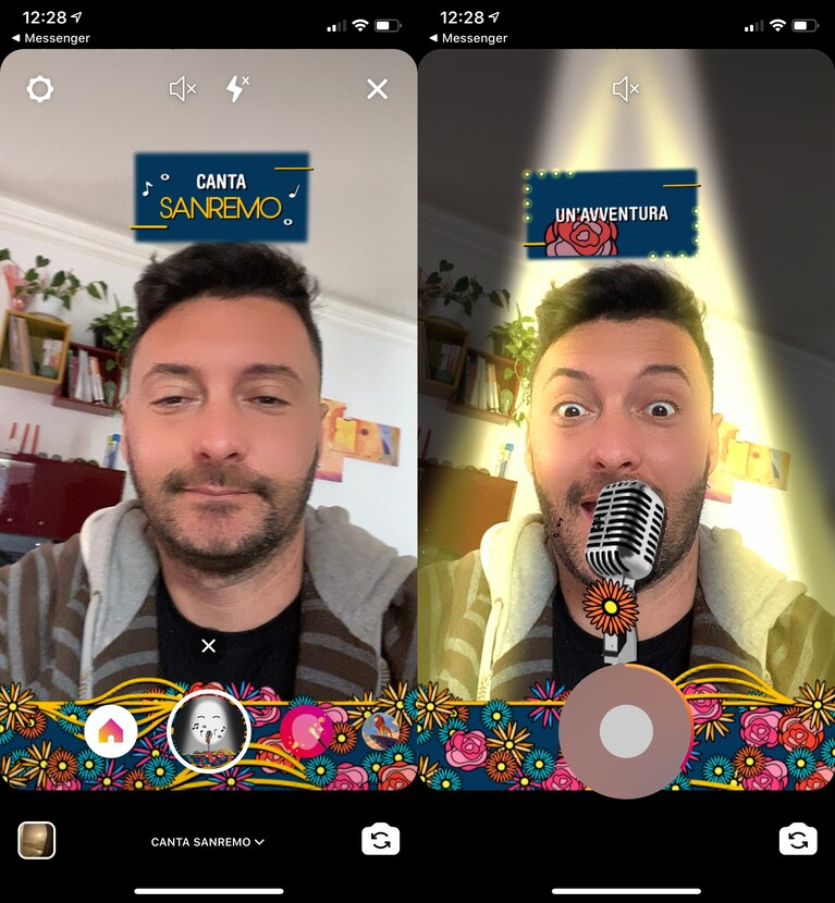 Canta Sanremo filtro instagram