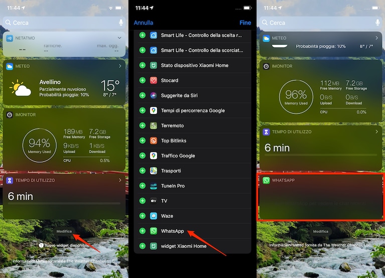 trucco WhatsApp messaggi veloci velocemente collegamenti widget iphone android