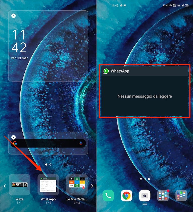 trucco WhatsApp messaggi veloci velocemente collegamenti widget iphone android