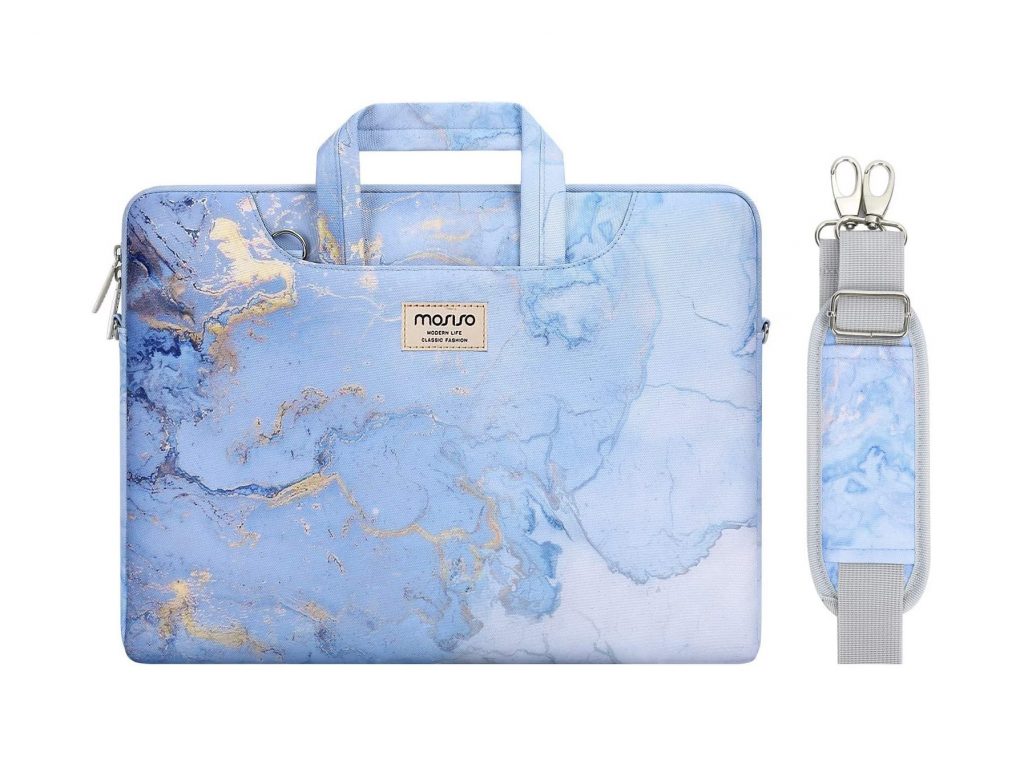 DOMISO Borsa Per PC Da 15-15,6 Pollici, Messenger Resistente All'Acqua Con Tracolla, Compatibile Con Lenovo IdeaPad ThinkPad/HP Pavilion 15 ENVY 15 / Dell XPS 15 / Macbook/Asus, Grigio Scuro - Foto 2