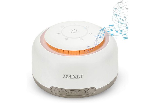 Energy Sistem Whisper Moon – Altoparlante Con Rumore Bianco E Luce, 20 Suoni Rilassanti, 14 Ore Di Batteria, Timer, Per Bambini E Adulti