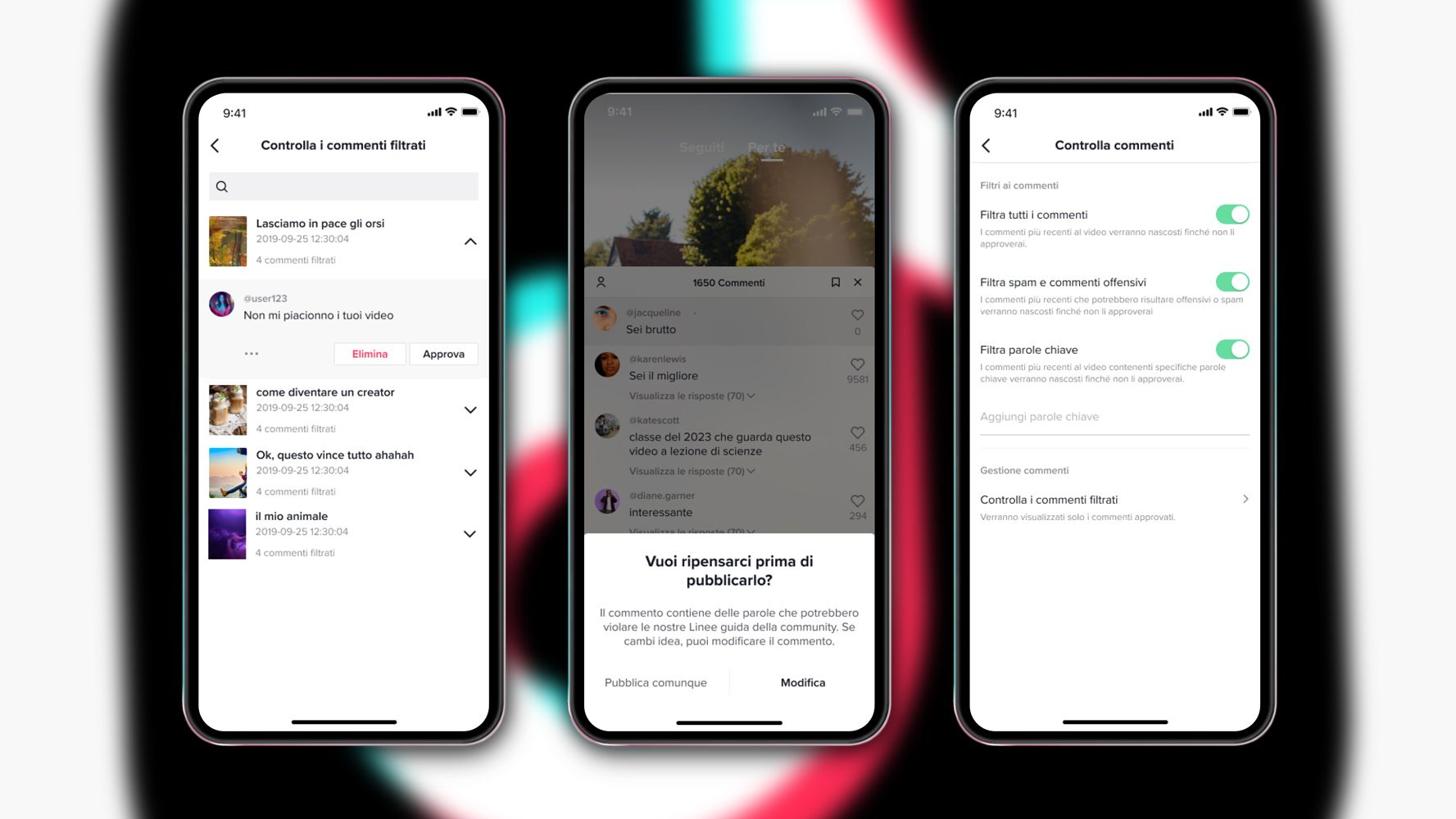 Ora su TikTok puoi fermare i bulli prima che commentino i tuoi video