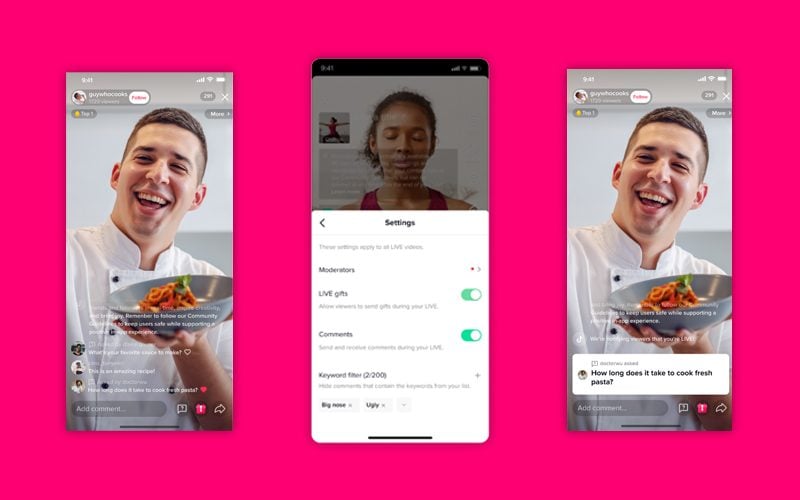 Domande e risposte, moderatori e filtri anti-bulli: tutti i nuovi strumenti per le dirette su TiKTok