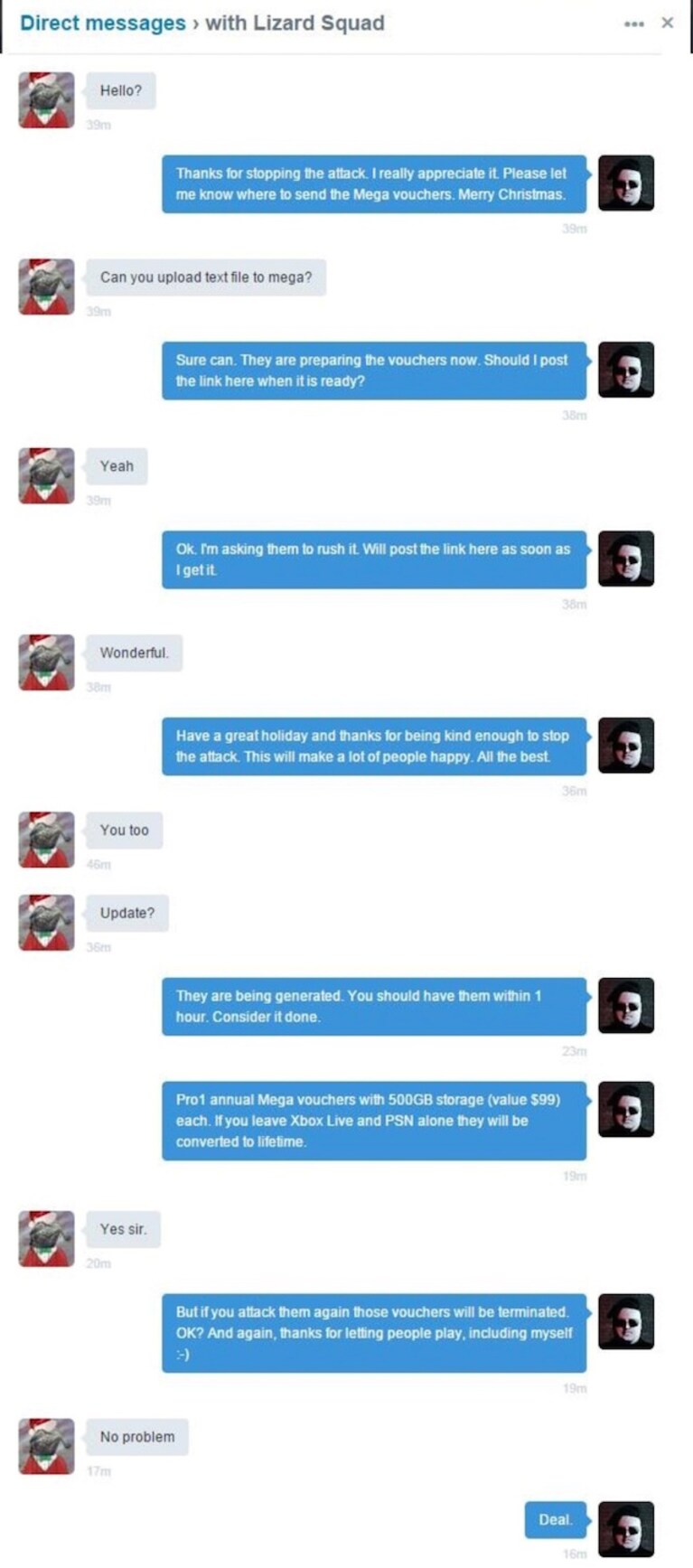 Kim Dotcom Hacker Lizard Squad Microsoft Sony