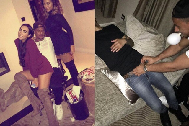 Agbonlahor nelle foto pubblicate dal tabloid The Sun