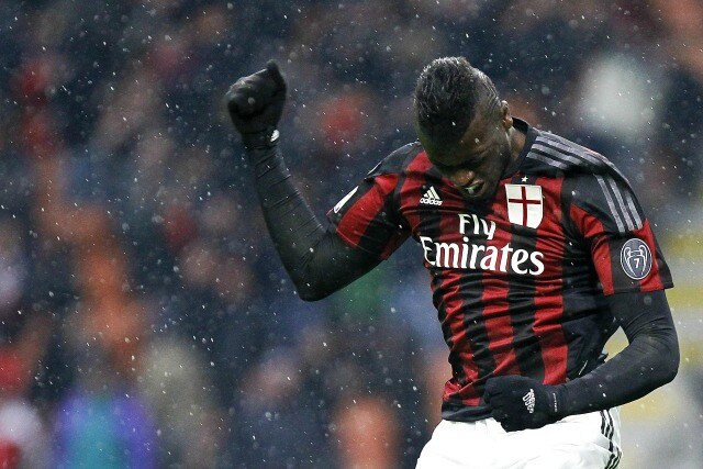 Niang esulta dopo un gol. Il francese nel mirino di Leicester e Borussia