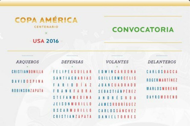 I convocati della Colombia per la Copa America