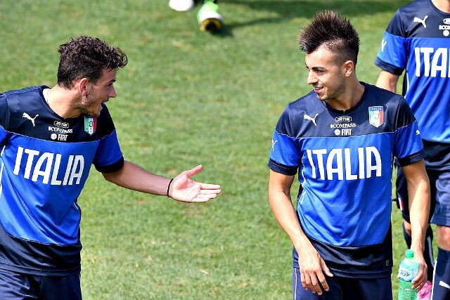 Florenzi ed El Shaarawy nel ritiro della Nazionale azzurra