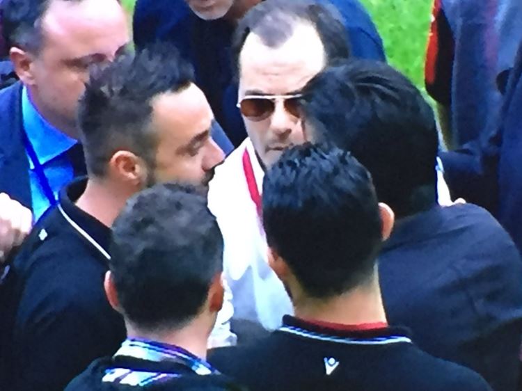 Gattuso discute animatamente con De Zerbi