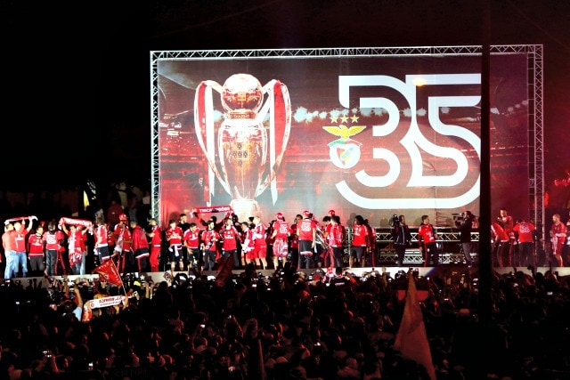 La festa del Benfica per il 35° scudetto