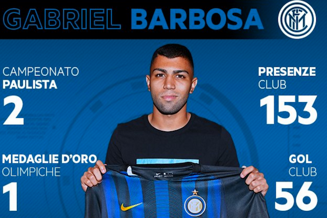 L’Inter ufficializza Gabigol Foto Twitter @Inter