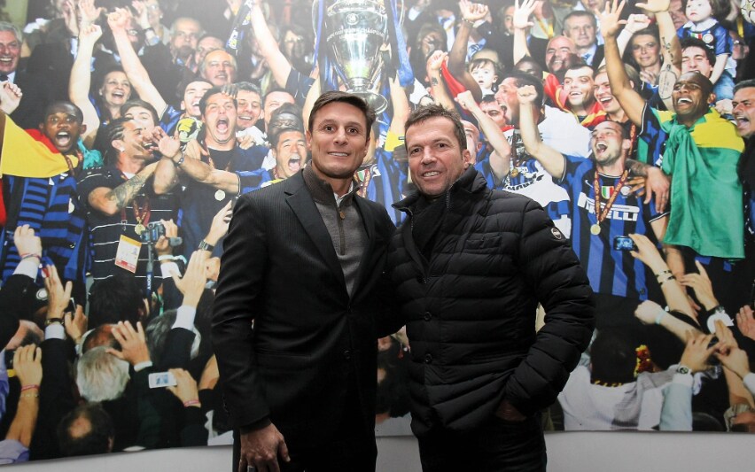 Zanetti e Matthaus. Foto da profilo Twitter Inter