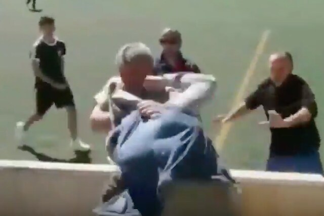 Un’immagine relativa agli scontri andati in scena in occasione della partita tra Alaro e Collerense