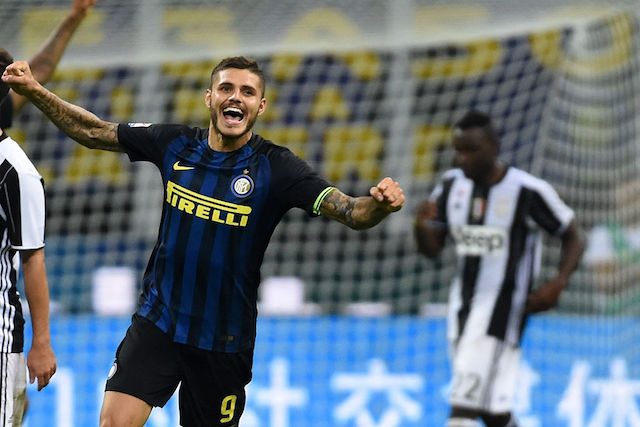 Un’immagine di Inter–Juventus la partita a cui i tifosi non hanno potuto assistere