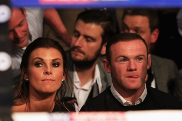 Rooney in compagnia di sua moglie Coleen