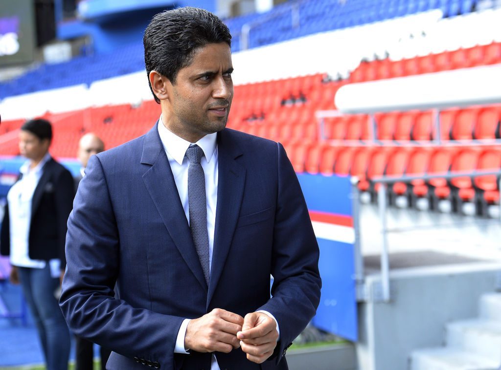 Il presidente del Psg, Nasser Al–Khelaïfi