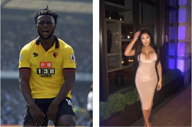 Il calciatore del Watford Success e Alexis Domerge (foto Instagram)
