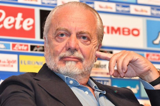 De Laurentiis: “Champions, Napoli al San Nicola di Bari. Pago i bus, faccio un nuovo stadio”