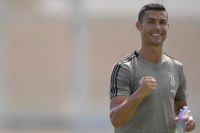 Cristiano Ronaldo durante l’amichevole con l’Undeer 23 (fonte Juventus Fc)