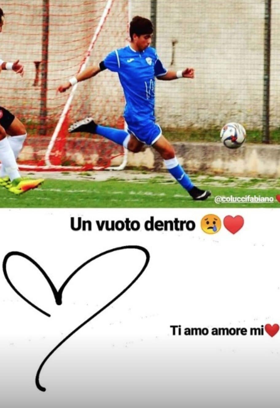 L’immagine con cui un’amica ha voluto ricordare Fabiano.