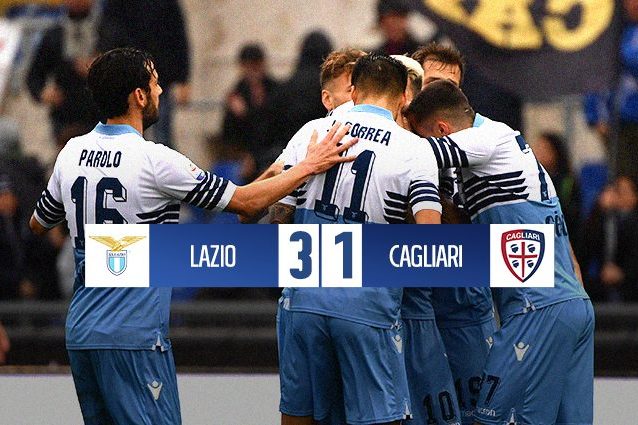 La Lazio trova i gol di Luis Alberto e Milinkovic: Cagliari battuto 3-1, ora è quarta