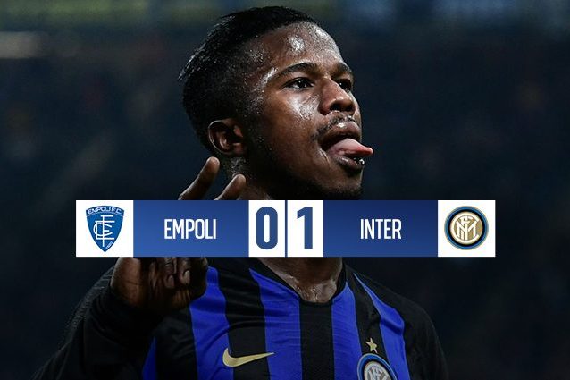 Ci pensa Keita: ad Empoli l’Inter vince e si porta a -2 dal Napoli