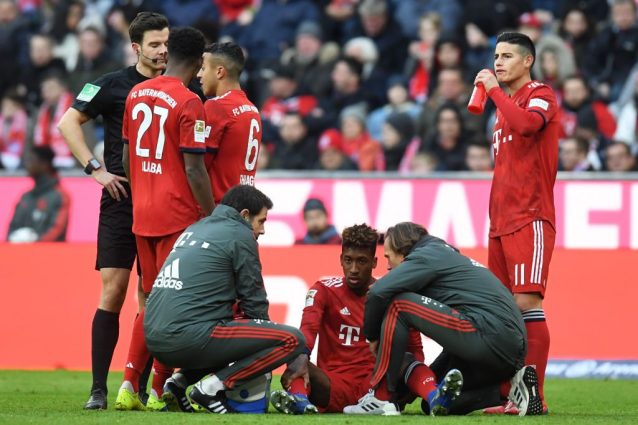 Bundesliga, il Bayern vince e aggancia in vetta il Dortmund ma Coman va ko