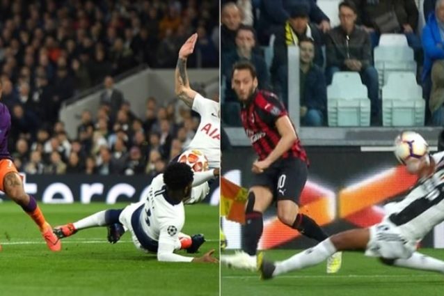 Rose come Alex Sandro, in Europa gli arbitri hanno coraggio: Kuipers dà rigore, Fabbri no