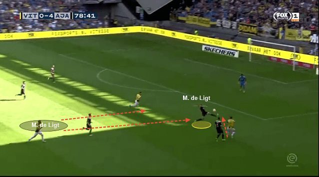 Un’azione che denota le qualità di De Ligt nella copertura dello spazio
